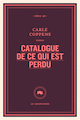 Catalogue de ce qui est perdu
