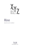 Revue XYZ de la nouvelle, no 164